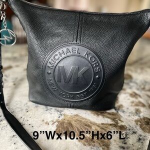 Michael Kors Black Leather Crossbody Bag
